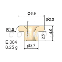 FLANGED EYELET GUIDE E 004