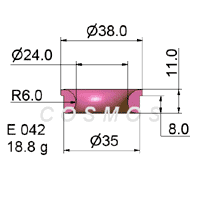 FLANGED EYELET GUIDE E 042